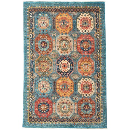 Tappeto Tribal Pakistan bianco 125x191