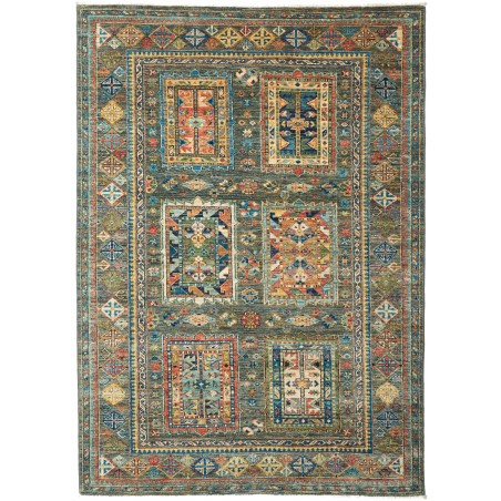 Tappeto Tribal Pakistan bianco marrone 125x173