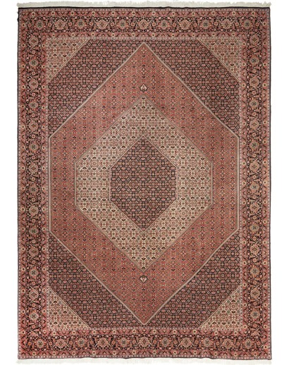 Tappeto Bidjar con seta Persia azzurro 256x355
