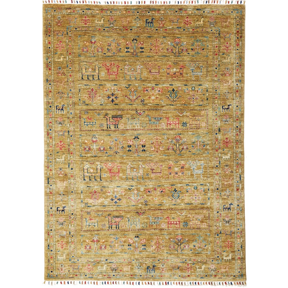 Tappeto Rubin Pakistan marrone grigio 125x172 Tappeto Rubin Pakistan marrone grigio 125x172