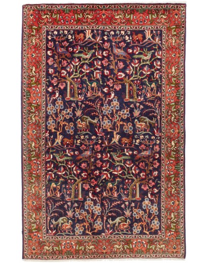 Tappeto Tabriz 40 Raj Persia marrone giallo 98x153