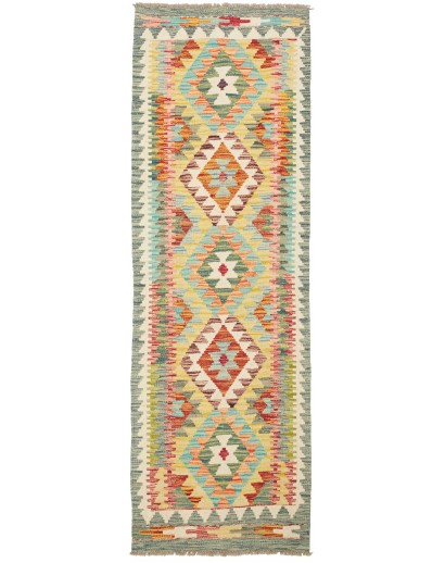 Tappeto Kilim Afghanistan marrone bianco 62x189