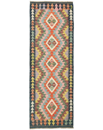 Tappeto Kilim Afghanistan marrone grigio 64x191