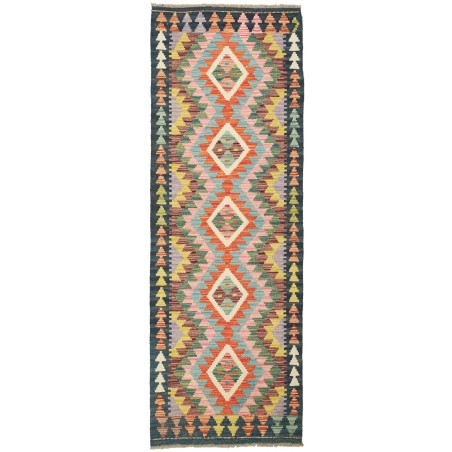 Tappeto Kilim Afghanistan marrone grigio 64x191
