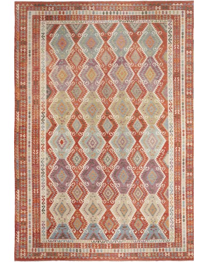 Tappeto Kilim Afghanistan marrone 410x587