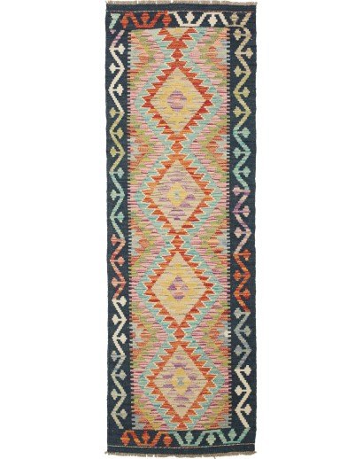 Tappeto Kilim Afghanistan marrone grigio 62x197