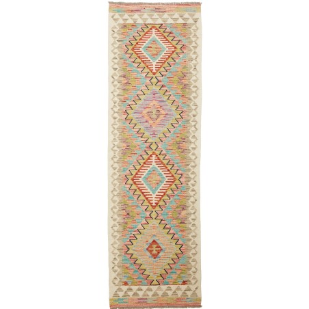 Tappeto Kilim Afghanistan marrone giallo 65x210