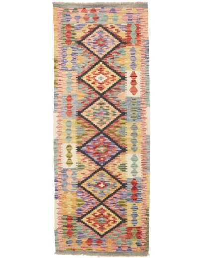 Tappeto Kilim Afghanistan marrone grigio 69x182
