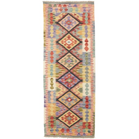 Tappeto Kilim Afghanistan marrone grigio 69x182