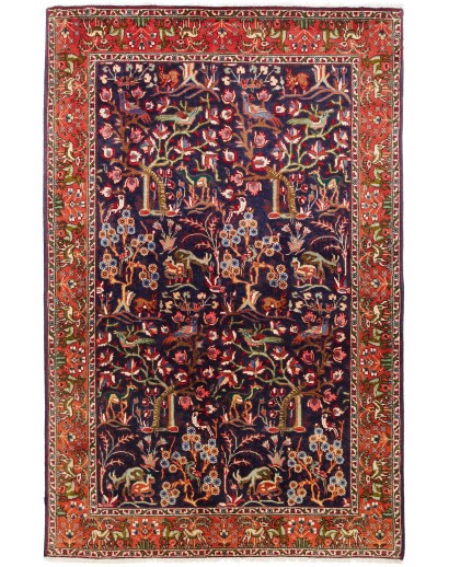 Tappeto Tabriz 40 Raj Persia grigio marrone 98x153