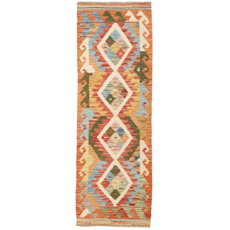 Tappeto Kilim Afghanistan marrone verde 59x177