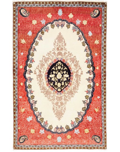 Tappeto Kashan Fine Persia giallo rosso 135x210