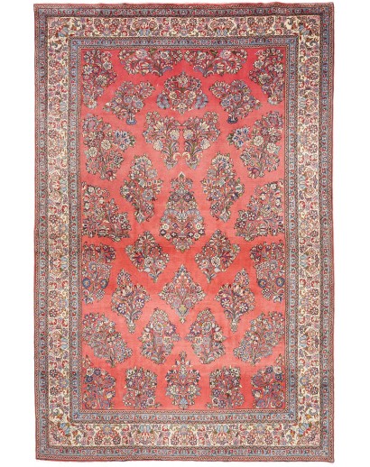 Tappeto Sarough Persia marrone bianco 215x330
