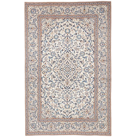 Tappeto Kashan Persia bianco azzurro 193x298