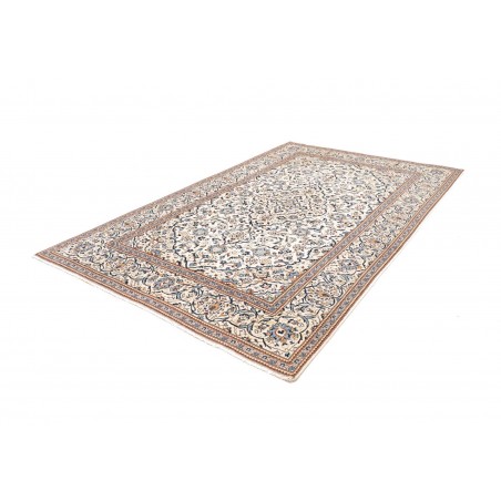 Tappeto Kashan Persia bianco azzurro 193x298