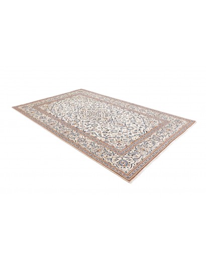 Tappeto Kashan Persia bianco azzurro 193x298