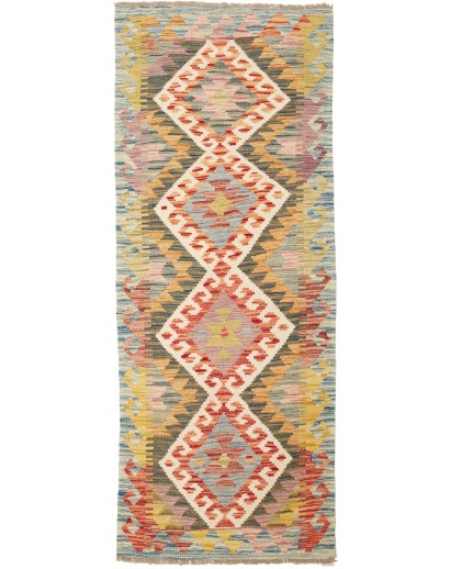 Tappeto Kilim Afghanistan marrone bianco 61x175