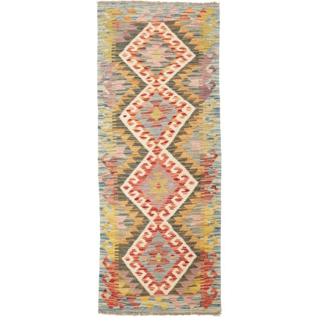 Tappeto Kilim Afghanistan marrone bianco 61x175
