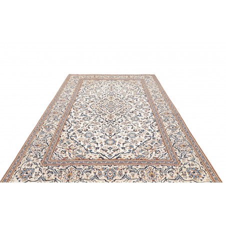 Tappeto Kashan Persia bianco azzurro 193x298