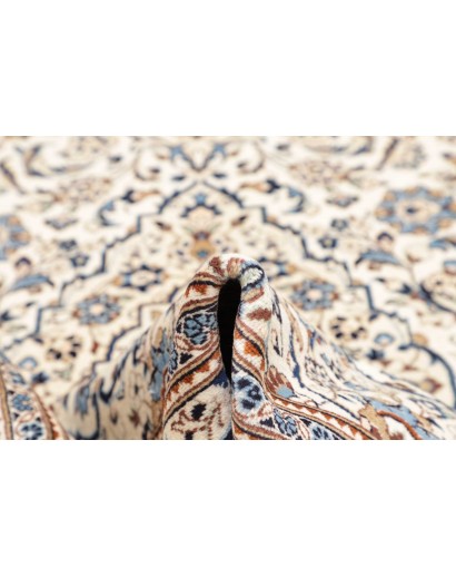 Tappeto Kashan Persia bianco azzurro 193x298