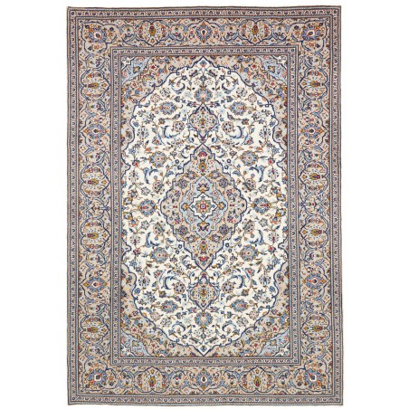 Tappeto Kashan Persia bianco verde 195x295