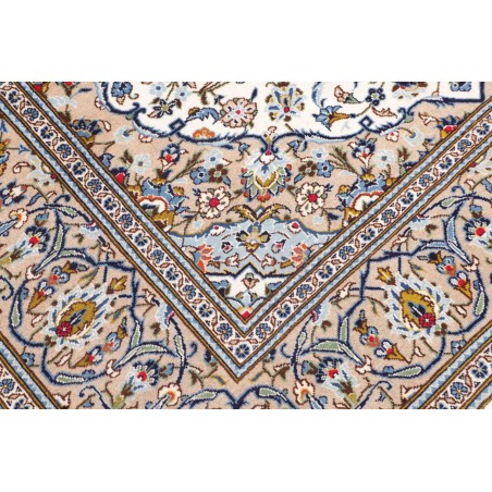 Tappeto Kashan Persia bianco verde 195x295