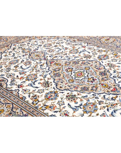 Tappeto Kashan Persia bianco verde 195x295