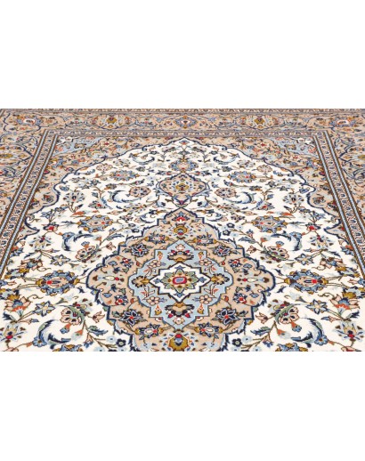 Tappeto Kashan Persia bianco verde 195x295