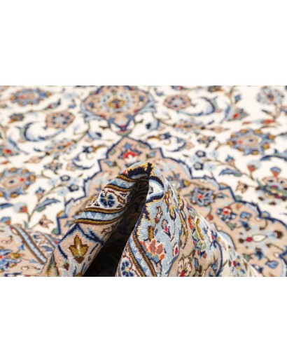 Tappeto Kashan Persia bianco verde 195x295