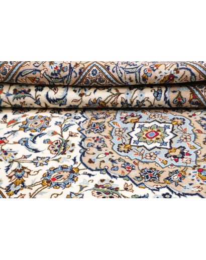 Tappeto Kashan Persia bianco verde 195x295