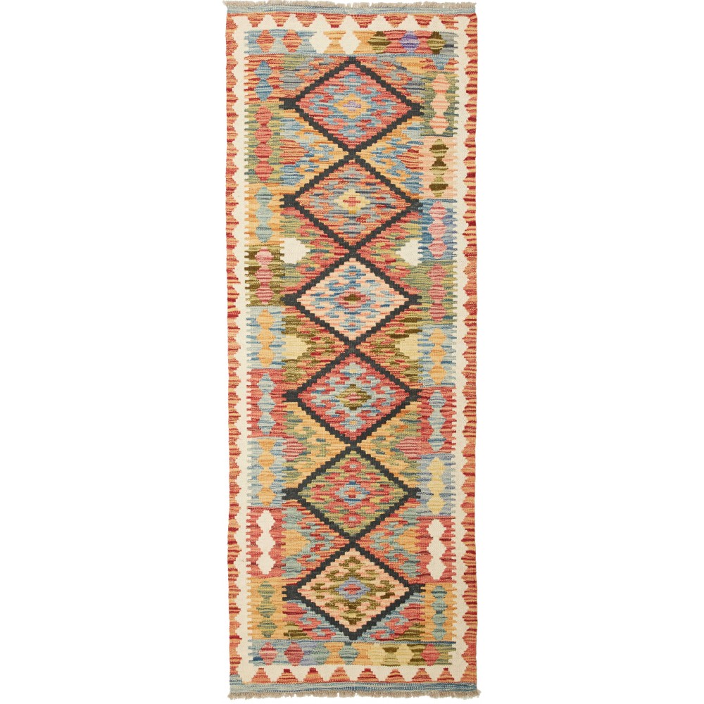 Tappeto Kilim Afghanistan marrone grigio 66x185