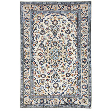Tappeto Kashan Fine Persia bianco grigio 97x146