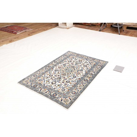 Tappeto Kashan Fine Persia bianco grigio 97x146