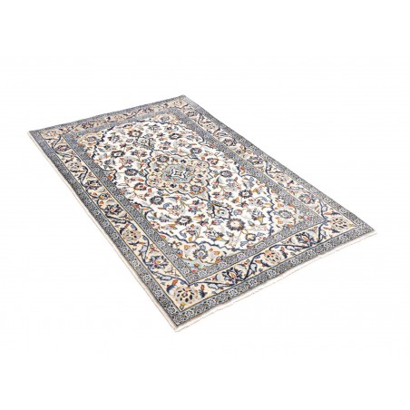 Tappeto Kashan Fine Persia bianco grigio 97x146