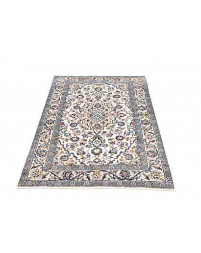 Tappeto Kashan Fine Persia bianco grigio 97x146