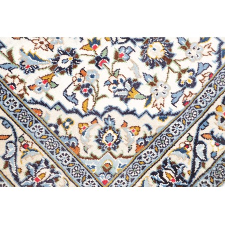 Tappeto Kashan Fine Persia bianco grigio 97x146