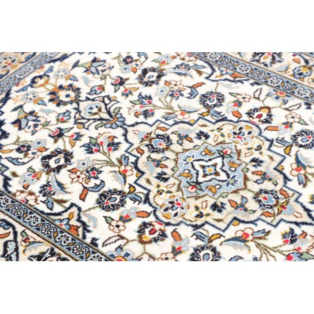 Tappeto Kashan Fine Persia bianco grigio 97x146