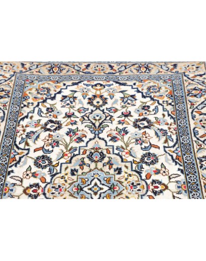 Tappeto Kashan Fine Persia bianco grigio 97x146
