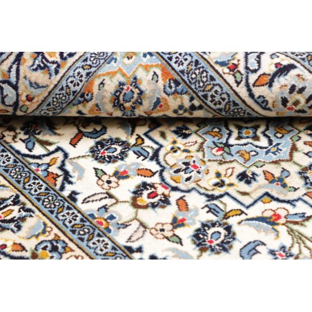 Tappeto Kashan Fine Persia bianco grigio 97x146