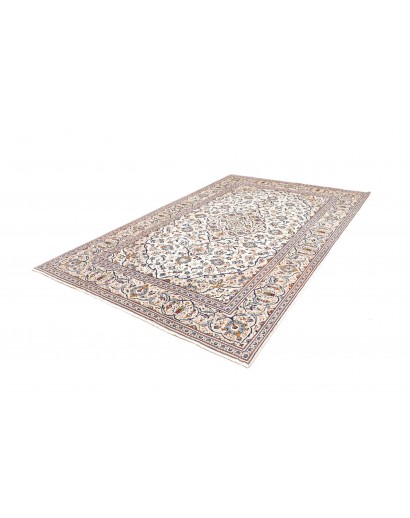 Tappeto Kashan Persia bianco azzurro 200x295