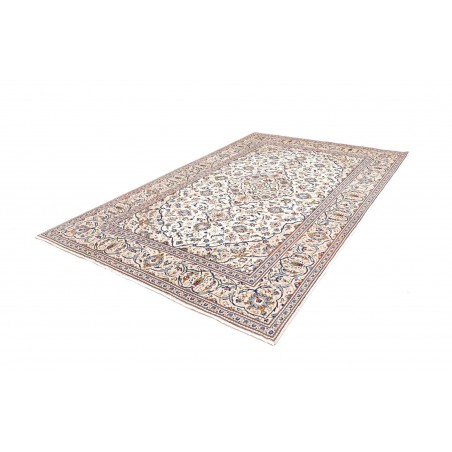 Tappeto Kashan Persia bianco azzurro 200x295