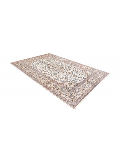 Tappeto Kashan Persia bianco azzurro 200x295