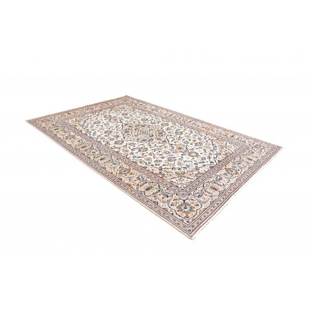 Tappeto Kashan Persia bianco azzurro 200x295