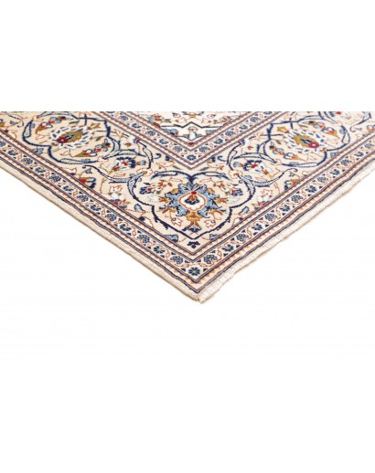 Tappeto Kashan Persia bianco azzurro 200x295