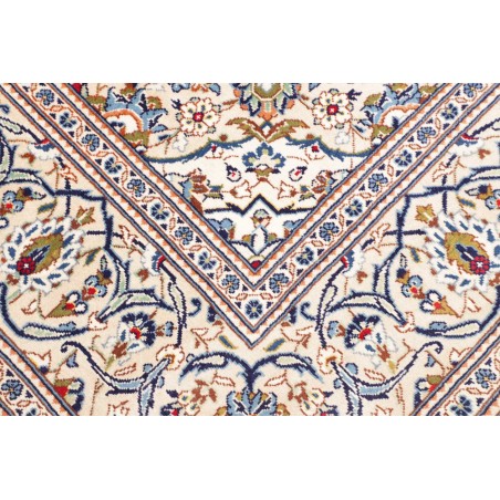 Tappeto Kashan Persia bianco azzurro 200x295