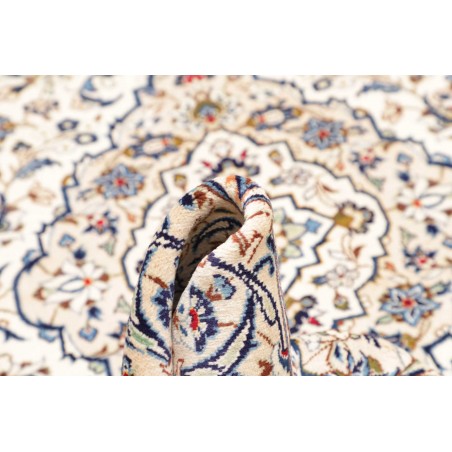 Tappeto Kashan Persia bianco azzurro 200x295