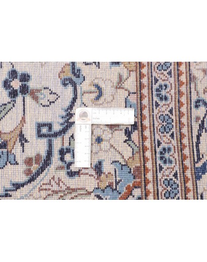 Tappeto Kashan Persia bianco azzurro 200x295