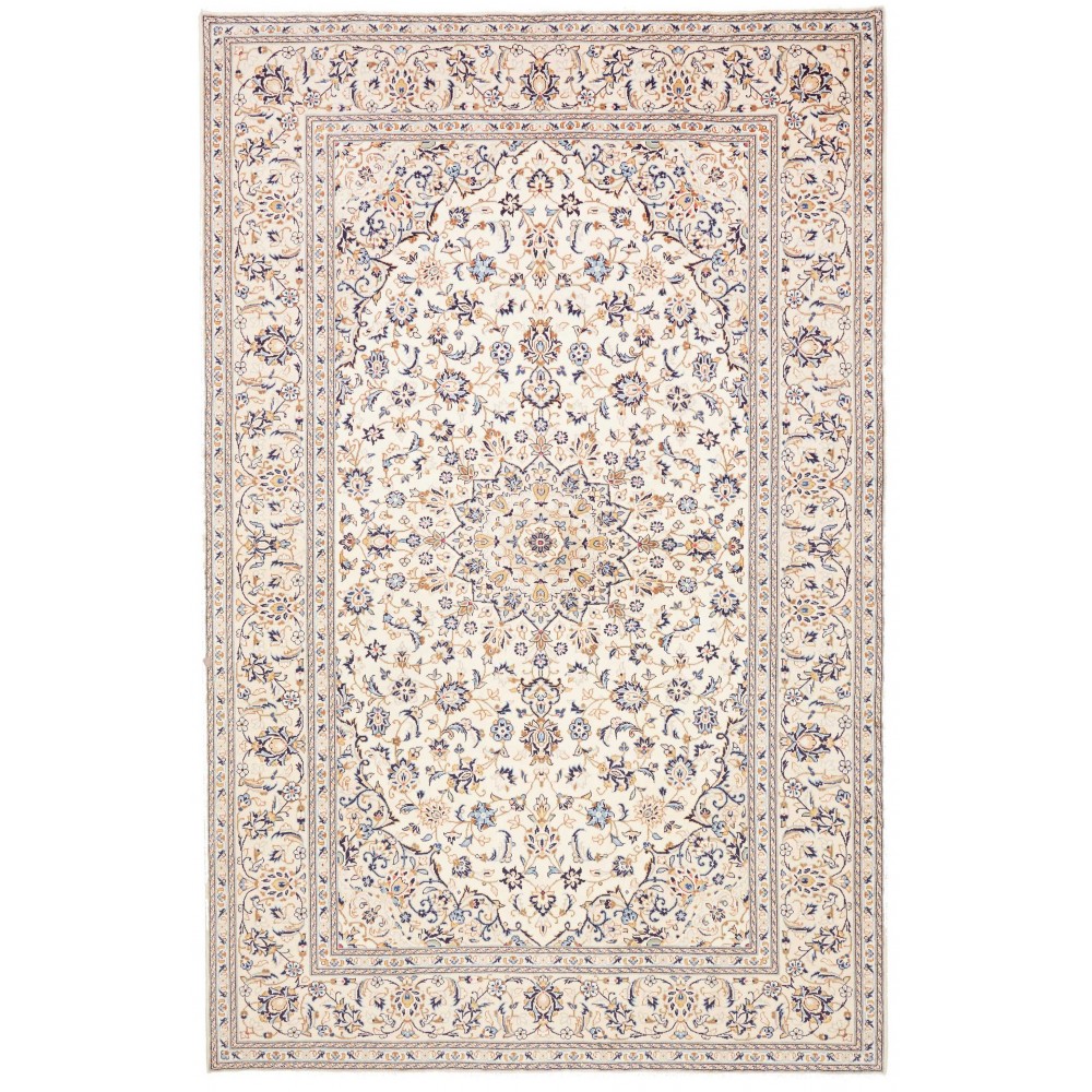 Tappeto Kashan Persia bianco grigio 200x305