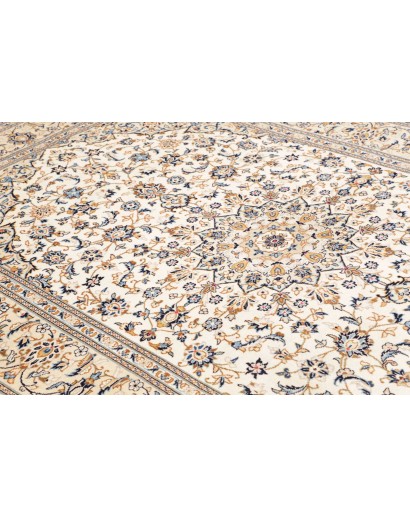 Tappeto Kashan Persia bianco grigio 200x305