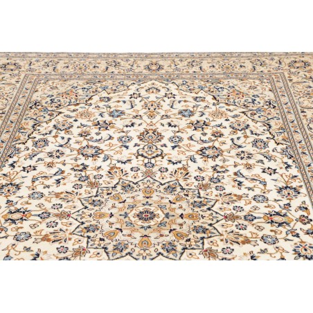 Tappeto Kashan Persia bianco grigio 200x305